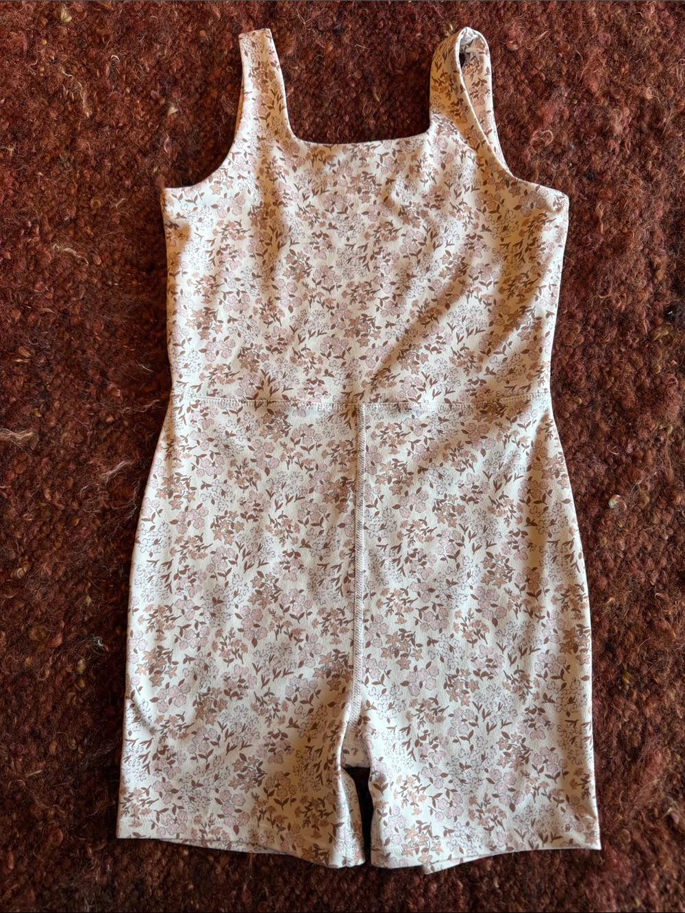 Rylee + Cru Cream Floral leotard (shorts)